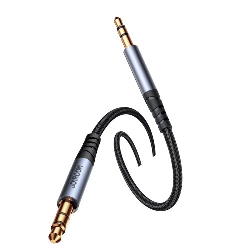 AUDIO KABELIS JOYROOM SY-A08 3,5MM TO 3,5MM 1.2M JUODAS