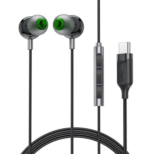 AUSINĖS ACEFAST L5 USB-C JUODOS