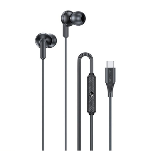 AUSINĖS AWEI PC-25T USB-C JUODOS AUSINĖS AWEI PC-25T USB-C JUODOS