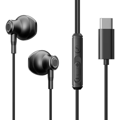 AUSINĖS JOYROOM JR-EC07 USB-C JUODOS AUSINĖS JOYROOM JR-EC07 USB-C JUODOS