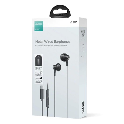 AUSINĖS JOYROOM JR-EC07 USB-C JUODOS AUSINĖS JOYROOM JR-EC07 USB-C JUODOS