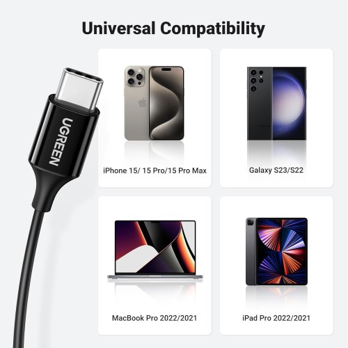 AUSINĖS UGREEN EP103 USB-C (30638) JUODOS AUSINĖS UGREEN EP103 USB-C (30638) JUODOS