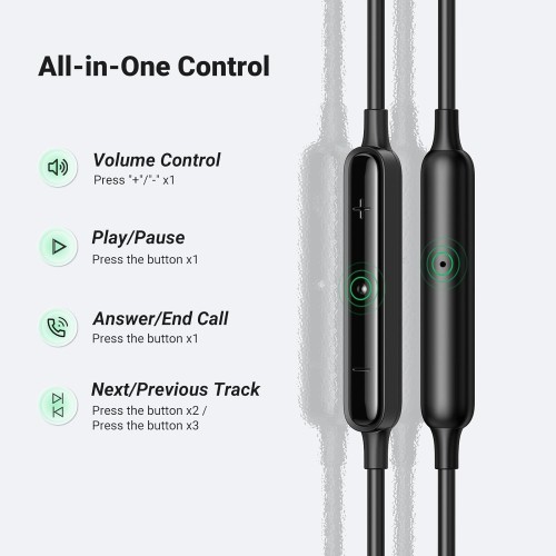 AUSINĖS UGREEN EP103 USB-C (30638) JUODOS AUSINĖS UGREEN EP103 USB-C (30638) JUODOS