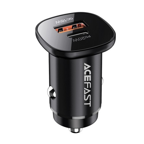 AUTOMOBILINIS ĮKROVIKLIS ACEFAST B1 MINI 38W USB-C+USB-A JUODAS AUTOMOBILINIS ĮKROVIKLIS ACEFAST B1 MINI 38W USB-C+USB-A JUODAS
