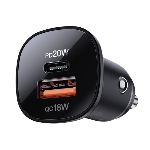 AUTOMOBILINIS ĮKROVIKLIS ACEFAST B1 MINI 38W USB-C+USB-A JUODAS AUTOMOBILINIS ĮKROVIKLIS ACEFAST B1 MINI 38W USB-C+USB-A JUODAS