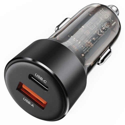 AUTOMOBILINIS ĮKROVIKLIS ACEFAST B12 60W USB-C/USB-A JUODAS AUTOMOBILINIS ĮKROVIKLIS ACEFAST B12 60W USB-C/USB-A JUODAS