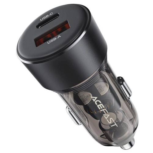 AUTOMOBILINIS ĮKROVIKLIS ACEFAST B12 60W USB-C/USB-A JUODAS AUTOMOBILINIS ĮKROVIKLIS ACEFAST B12 60W USB-C/USB-A JUODAS