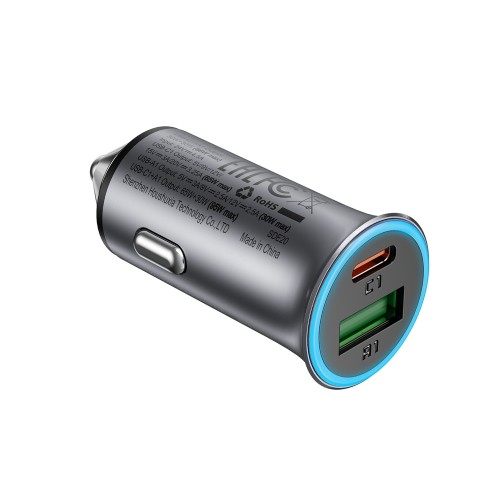 AUTOMOBILINIS ĮKROVIKLIS ACEFAST B16 95W USB-C/USB-A PILKAS AUTOMOBILINIS ĮKROVIKLIS ACEFAST B16 95W USB-C/USB-A PILKAS