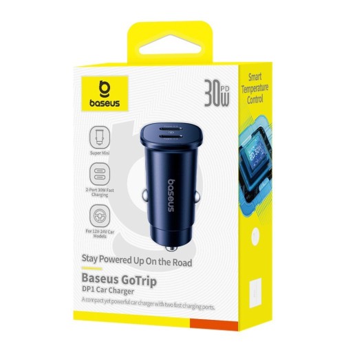 AUTOMOBILINIS ĮKROVIKLIS BASEUS GOTRIP 2XUSB-C 30W JUODAS C00072300123-01 AUTOMOBILINIS ĮKROVIKLIS BASEUS GOTRIP 2XUSB-C 30W JUODAS C00072300123-01