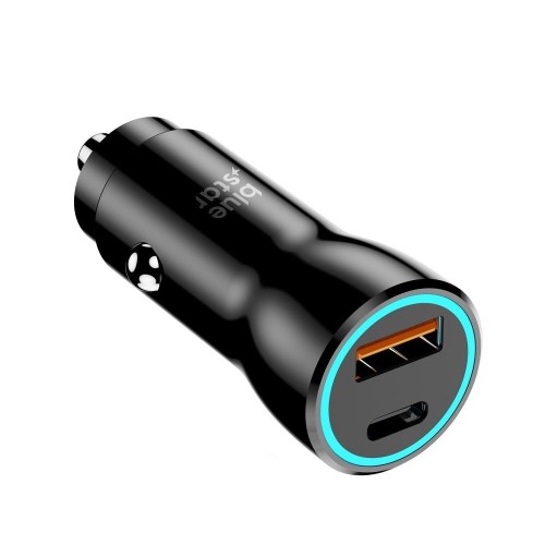 AUTOMOBILINIS ĮKROVIKLIS BLUE STAR 25W USB-C/USB-A JUODAS AUTOMOBILINIS ĮKROVIKLIS BLUE STAR 25W USB-C/USB-A JUODAS
