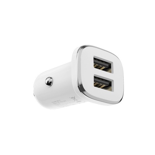 AUTOMOBILINIS ĮKROVIKLIS BOROFONE BZ12 SU 2 USB JUNGTIMIS (2.4A) BALTAS AUTOMOBILINIS ĮKROVIKLIS BOROFONE BZ12 SU 2 USB JUNGTIMIS (2.4A) BALTAS