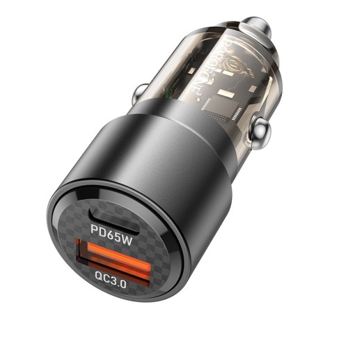 AUTOMOBILINIS ĮKROVIKLIS BOROFONE BZ20A PD65W+QC3.0 83W JUODAS AUTOMOBILINIS ĮKROVIKLIS BOROFONE BZ20A PD65W+QC3.0 83W JUODAS