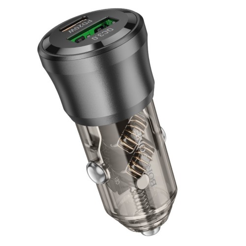 AUTOMOBILINIS ĮKROVIKLIS BOROFONE BZ25 38W USB-C/USB-A JUODAS AUTOMOBILINIS ĮKROVIKLIS BOROFONE BZ25 38W USB-C/USB-A JUODAS
