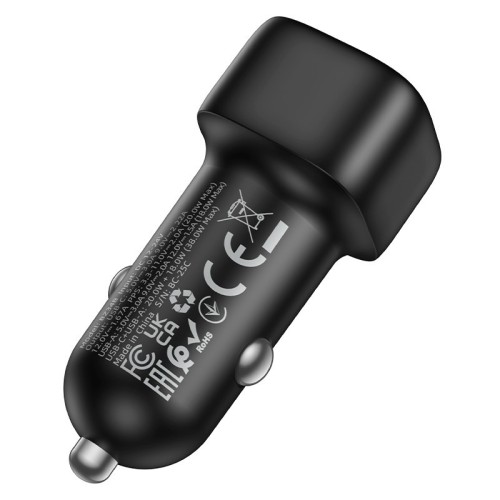 AUTOMOBILINIS ĮKROVIKLIS BOROFONE BZ34B 38W USB-C/USB-A JUODAS AUTOMOBILINIS ĮKROVIKLIS BOROFONE BZ34B 38W USB-C/USB-A JUODAS