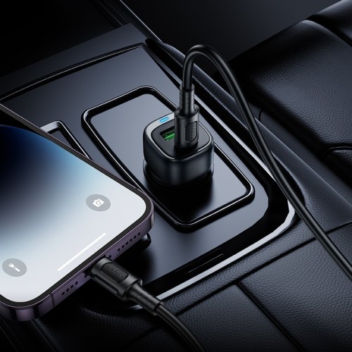 AUTOMOBILINIS ĮKROVIKLIS BOROFONE BZ34B 38W USB-C/USB-A JUODAS AUTOMOBILINIS ĮKROVIKLIS BOROFONE BZ34B 38W USB-C/USB-A JUODAS