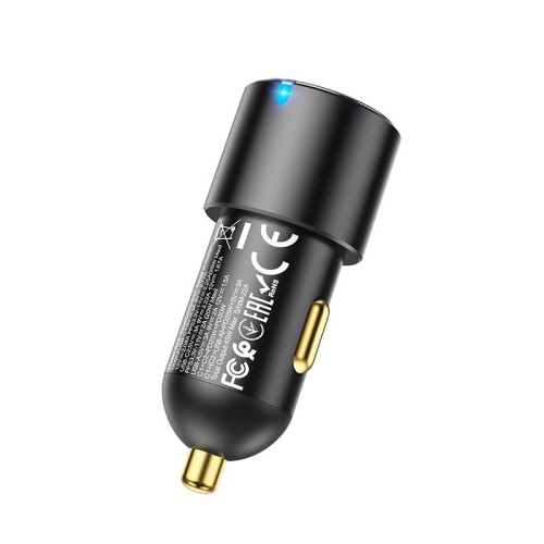 AUTOMOBILINIS ĮKROVIKLIS HOCO NZ6 PD45W 2XTYPE-C/1XUSB-A JUODAS AUTOMOBILINIS ĮKROVIKLIS HOCO NZ6 PD45W 2XTYPE-C/1XUSB-A JUODAS
