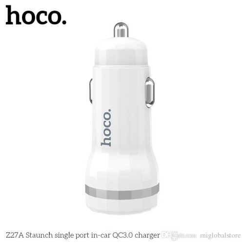 AUTOMOBILINIS ĮKROVIKLIS HOCO Z27A STAUNCH QUICK CHARGE 3.0 (3.1A) BALTAS AUTOMOBILINIS ĮKROVIKLIS HOCO Z27A STAUNCH QUICK CHARGE 3.0 (3.1A) BALTAS