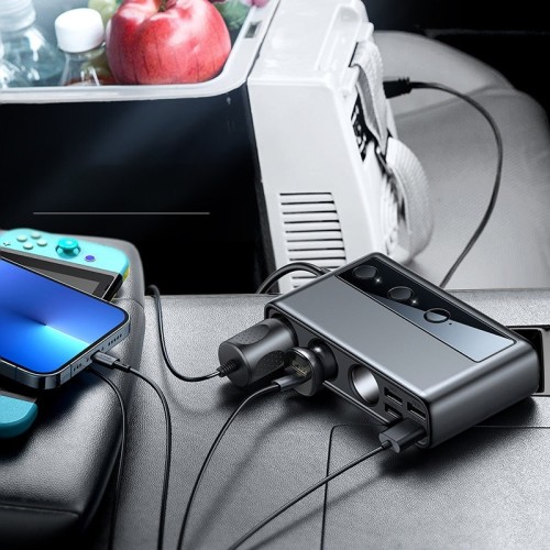 AUTOMOBILINIS ĮKROVIKLIS JOYROOM 9IN1 154W 3X12V, PD USB TYPE-C, QC3.0 USB-A, 4XUSB-A JR-CL06 AUTOMOBILINIS ĮKROVIKLIS JOYROOM 9IN1 154W 3X12V, PD USB TYPE-C, QC3.0 USB-A, 4XUSB-A JR-CL06