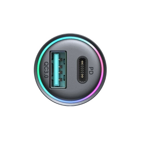 AUTOMOBILINIS ĮKROVIKLIS JOYROOM JR-CCN04 USB-C/USB-A 60W JUODAS AUTOMOBILINIS ĮKROVIKLIS JOYROOM JR-CCN04 USB-C/USB-A 60W JUODAS