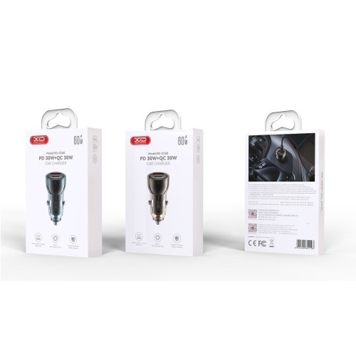 AUTOMOBILINIS ĮKROVIKLIS XO CC60 USB-A/USB-C 60W MĖLYNAS AUTOMOBILINIS ĮKROVIKLIS XO CC60 USB-A/USB-C 60W MĖLYNAS
