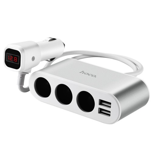 AUTOMOBILINIS ĮKROVIKLIS-ŠAKOTUVAS HOCO Z13 SU 2 USB JUNGTIMI IR TRIMIS JUNGTIMIS AUTOMOBILINIS ĮKROVIKLIS-ŠAKOTUVAS HOCO Z13 SU 2 USB JUNGTIMI IR TRIMIS JUNGTIMIS