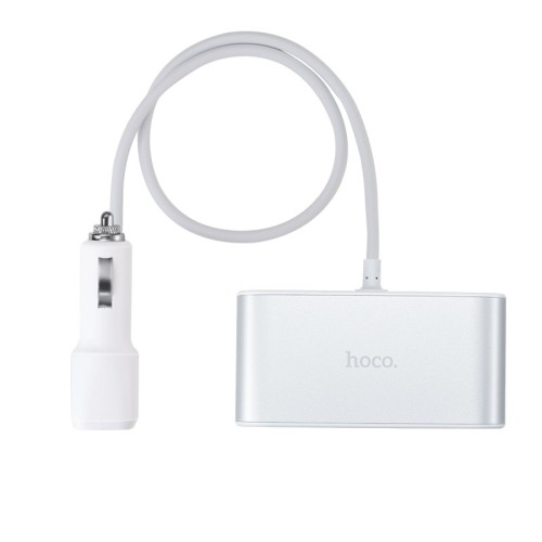AUTOMOBILINIS ĮKROVIKLIS-ŠAKOTUVAS HOCO Z13 SU 2 USB JUNGTIMI IR TRIMIS JUNGTIMIS AUTOMOBILINIS ĮKROVIKLIS-ŠAKOTUVAS HOCO Z13 SU 2 USB JUNGTIMI IR TRIMIS JUNGTIMIS