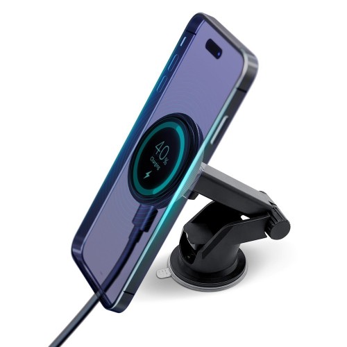 AUTOMOBILINIS LAIKIKLIS-ĮKROVIKLIS 3MK CAR MAGCHARGER 15W (WINDSHIELD/DASHBOARD) JUODAS AUTOMOBILINIS LAIKIKLIS-ĮKROVIKLIS 3MK CAR MAGCHARGER 15W (WINDSHIELD/DASHBOARD) JUODAS