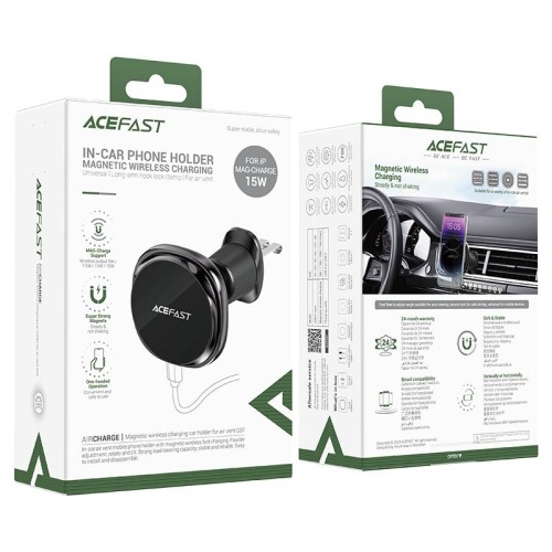 AUTOMOBILINIS LAIKIKLIS-ĮKROVIKLIS ACEFAST D31 MAGSAFE 15W JUODAS AUTOMOBILINIS LAIKIKLIS-ĮKROVIKLIS ACEFAST D31 MAGSAFE 15W JUODAS