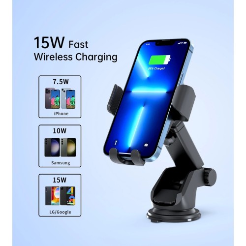 AUTOMOBILINIS LAIKIKLIS-ĮKROVIKLIS CHOETECH T203-F 15W GRAVITY CAR CHARGER HOLDER JUODAS AUTOMOBILINIS LAIKIKLIS-ĮKROVIKLIS CHOETECH T203-F 15W GRAVITY CAR CHARGER HOLDER JUODAS
