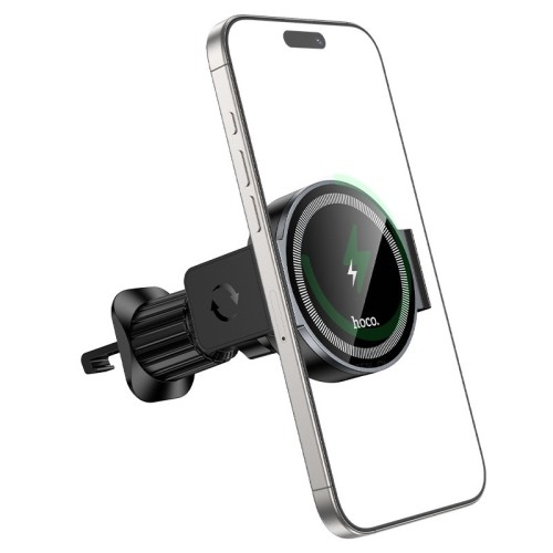 AUTOMOBILINIS LAIKIKLIS-ĮKROVIKLIS HOCO HW35 MAGSAFE 15W (AIR VENT) JUODAS AUTOMOBILINIS LAIKIKLIS-ĮKROVIKLIS HOCO HW35 MAGSAFE 15W (AIR VENT) JUODAS