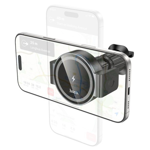 AUTOMOBILINIS LAIKIKLIS-ĮKROVIKLIS HOCO HW35 MAGSAFE 15W (AIR VENT) JUODAS AUTOMOBILINIS LAIKIKLIS-ĮKROVIKLIS HOCO HW35 MAGSAFE 15W (AIR VENT) JUODAS