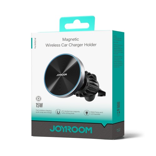 AUTOMOBILINIS LAIKIKLIS-ĮKROVIKLIS JOYROOM JR-ZS240 PRO MAGSAFE 15W JUODAS AUTOMOBILINIS LAIKIKLIS-ĮKROVIKLIS JOYROOM JR-ZS240 PRO MAGSAFE 15W JUODAS