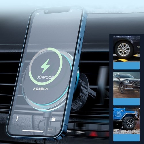 AUTOMOBILINIS LAIKIKLIS-ĮKROVIKLIS JOYROOM JR-ZS291 15W MAGSAFE MAGNETINIS, JUODAS AUTOMOBILINIS LAIKIKLIS-ĮKROVIKLIS JOYROOM JR-ZS291 15W MAGSAFE MAGNETINIS, JUODAS