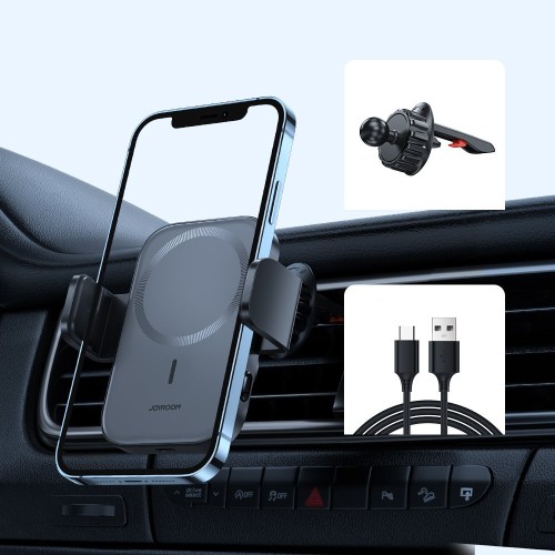 AUTOMOBILINIS LAIKIKLIS-ĮKROVIKLIS JOYROOM JR-ZS295 15W MAGSAFE JUODAS AUTOMOBILINIS LAIKIKLIS-ĮKROVIKLIS JOYROOM JR-ZS295 15W MAGSAFE JUODAS