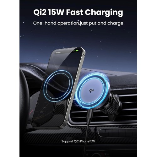 AUTOMOBILINIS LAIKIKLIS-ĮKROVIKLIS UGREEN W708 MAGSAFE 15W (35970) JUODAS AUTOMOBILINIS LAIKIKLIS-ĮKROVIKLIS UGREEN W708 MAGSAFE 15W (35970) JUODAS