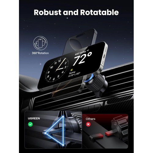 AUTOMOBILINIS LAIKIKLIS-ĮKROVIKLIS UGREEN W708 MAGSAFE 15W (35970) JUODAS AUTOMOBILINIS LAIKIKLIS-ĮKROVIKLIS UGREEN W708 MAGSAFE 15W (35970) JUODAS