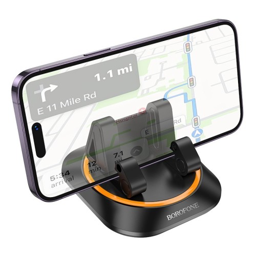 AUTOMOBILINIS TELEFONO LAIKIKLIS BOROFONE BH116 (DASHBOARD) JUODAS