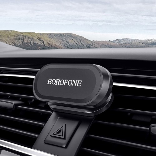 AUTOMOBILINIS TELEFONO LAIKIKLIS BOROFONE BH29 KLIJUOJAMAS ANT PANELĖS, MAGNETINIS, JUODAS AUTOMOBILINIS TELEFONO LAIKIKLIS BOROFONE BH29 KLIJUOJAMAS ANT PANELĖS, MAGNETINIS, JUODAS