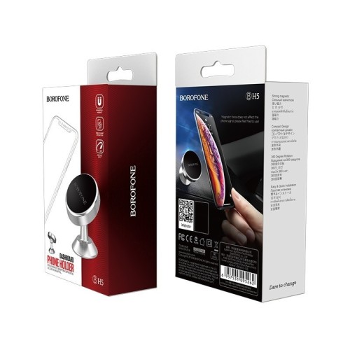 AUTOMOBILINIS TELEFONO LAIKIKLIS BOROFONE BH5 PLATINUM, TVIRTINAMAS ANT PRIETAISŲ SKYDELIO, MAGNETINIS AUTOMOBILINIS TELEFONO LAIKIKLIS BOROFONE BH5 PLATINUM, TVIRTINAMAS ANT PRIETAISŲ SKYDELIO, MAGNETINIS
