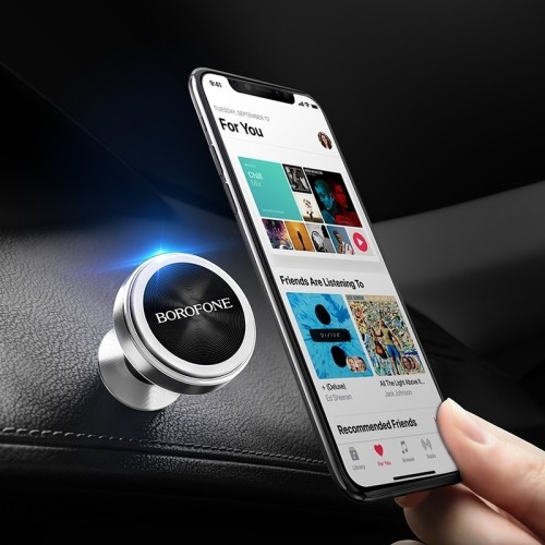 AUTOMOBILINIS TELEFONO LAIKIKLIS BOROFONE BH5 PLATINUM, TVIRTINAMAS ANT PRIETAISŲ SKYDELIO, MAGNETINIS AUTOMOBILINIS TELEFONO LAIKIKLIS BOROFONE BH5 PLATINUM, TVIRTINAMAS ANT PRIETAISŲ SKYDELIO, MAGNETINIS