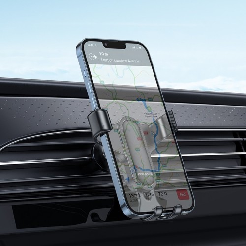 AUTOMOBILINIS TELEFONO LAIKIKLIS BOROFONE BH74 TVIRTINAMAS ANT VENTILIACIJOS GROTELIŲ, JUODAS AUTOMOBILINIS TELEFONO LAIKIKLIS BOROFONE BH74 TVIRTINAMAS ANT VENTILIACIJOS GROTELIŲ, JUODAS