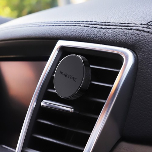 AUTOMOBILINIS TELEFONO LAIKIKLIS BOROFONE BH8, TVIRTINAMAS ANT VENTILIACIJOS GROTELIŲ, MAGNETINIS, JUODAS AUTOMOBILINIS TELEFONO LAIKIKLIS BOROFONE BH8, TVIRTINAMAS ANT VENTILIACIJOS GROTELIŲ, MAGNETINIS, JUODAS