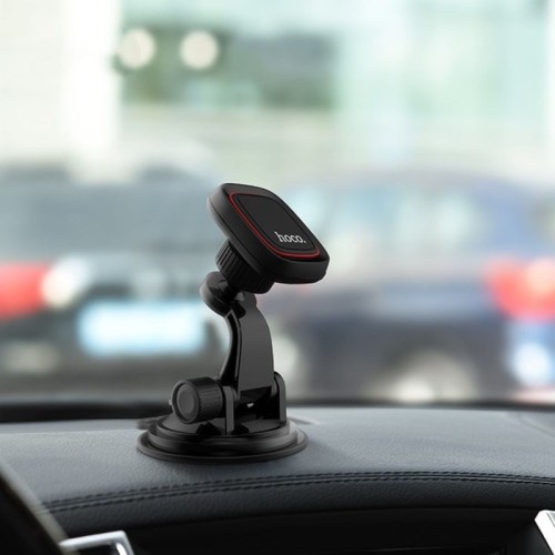 AUTOMOBILINIS TELEFONO LAIKIKLIS HOCO CA28, TVIRTINAMAS ANT PRIETAISŲ SKYDELIO, MAGNETINIS, JUODAS