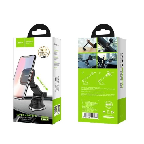 AUTOMOBILINIS TELEFONO LAIKIKLIS HOCO CA42, TVIRTINAMAS ANT PRIETAISŲ SKYDELIO, MAGNETINIS AUTOMOBILINIS TELEFONO LAIKIKLIS HOCO CA42, TVIRTINAMAS ANT PRIETAISŲ SKYDELIO, MAGNETINIS