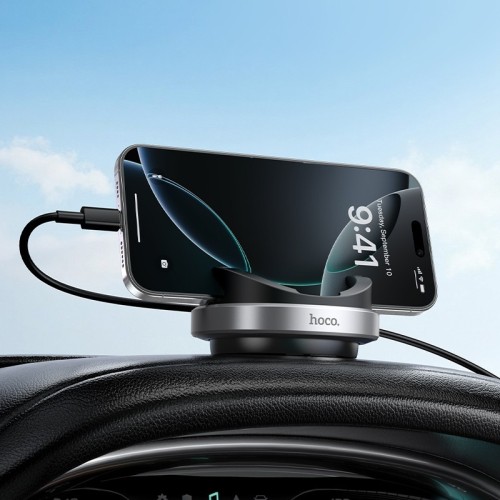 AUTOMOBILINIS TELEFONO LAIKIKLIS HOCO H100 (DASHBOARD) JUODAS