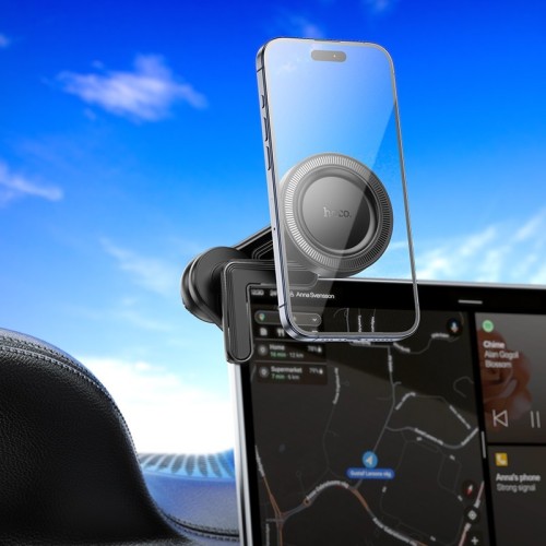 AUTOMOBILINIS TELEFONO LAIKIKLIS HOCO H57 MAGSAFE (CAR DISPLAY) JUODAS