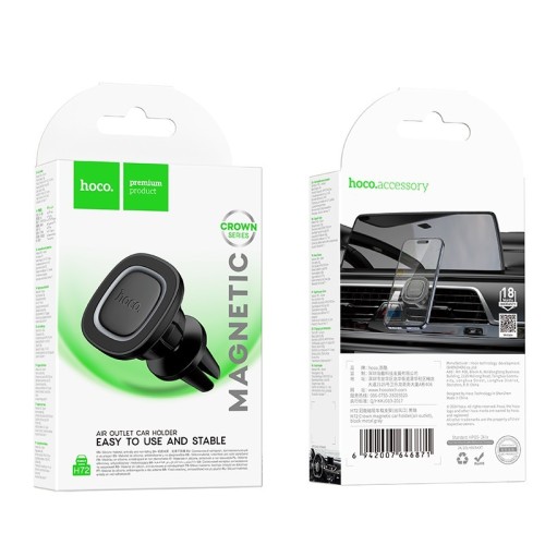 AUTOMOBILINIS TELEFONO LAIKIKLIS HOCO H72 (AIR VENT) JUODAS