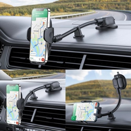 AUTOMOBILINIS TELEFONO LAIKIKLIS JOYROOM JR-ZS259 (WINDSHIELD) JUODAS