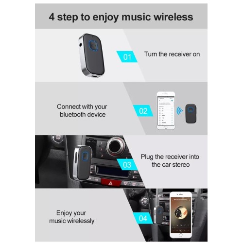 AUX BLUETOOTH LAISVŲ RANKŲ IMTUVAS REACH BR-1 JUODAS AUX BLUETOOTH LAISVŲ RANKŲ IMTUVAS REACH BR-1 JUODAS