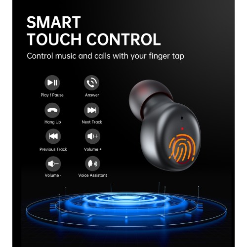 BELAIDĖS AUSINĖS CHOETECH BH-T16 HI-FI BEAN TWS JUODOS